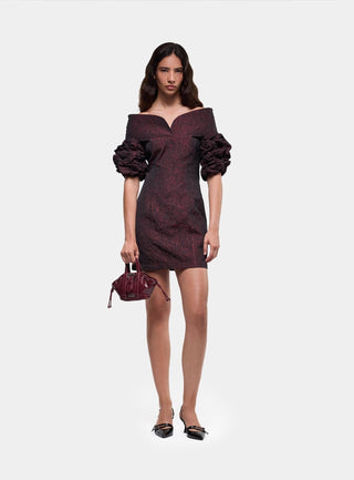  Laagam Danielle Burgundy Short Dress