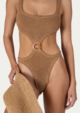  PARAMIDONNA Olivia Camel One-piece Swimsuit