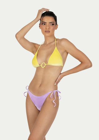  PARAMIDONNA Kelly Velvet Violet/lemon Two-piece Swimsuit