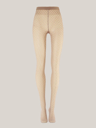  Wolford Velvet Net Tights White
