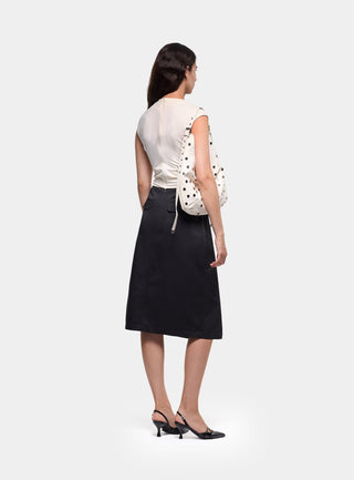  Laagam Selene Black & Ecru Midi Dress