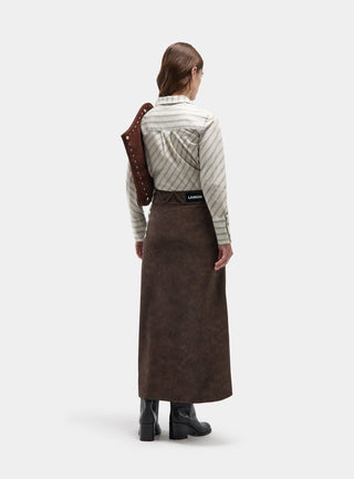  Laagam Zinnia Brown Midi Skirt