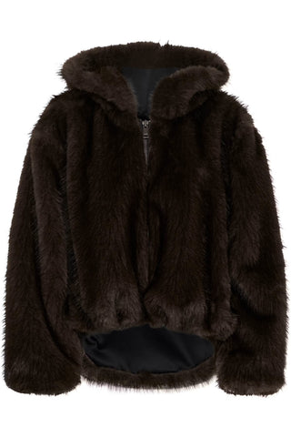 Gzvenka Grey Faux Fur Jacket