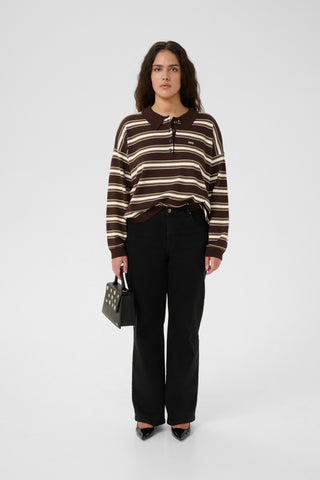  Gestuz Gzpaige Molé/dark Beech/egret Long-sleeved Polo