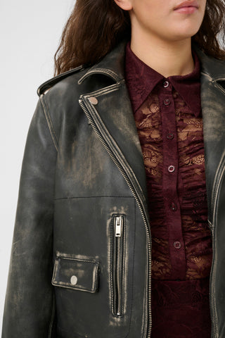  Gestuz Gzrylee Black Leather Jacket