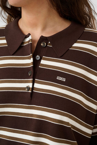  Gestuz Gzpaige Molé/dark Beech/egret Long-sleeved Polo