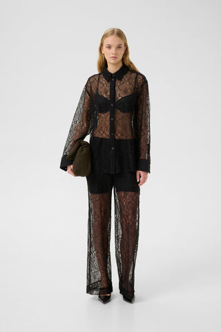  Gestuz Gzedea Black Lace Blouse