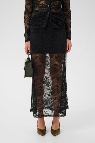  Gestuz Gzleala Black Lace Skirt