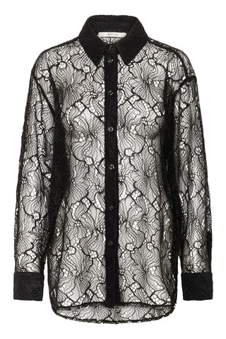  Gestuz Gzedea Black Lace Blouse