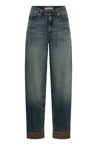 Gzsusara Barrel Jeans Blue/green Wash
