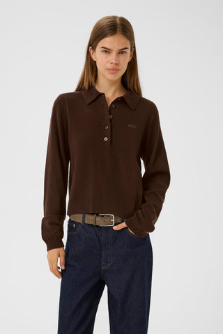  Gestuz Gzmanzi Brown Polo Pullover