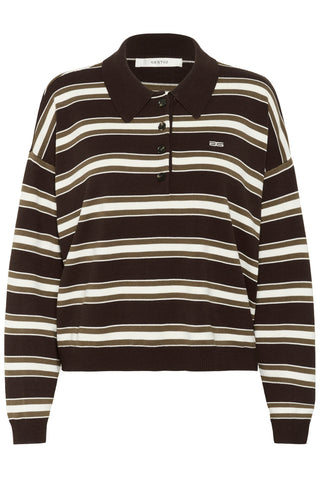  Gestuz Gzpaige Molé/dark Beech/egret Long-sleeved Polo