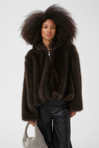 Gzvenka Grey Faux Fur Jacket