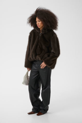Gzvenka Grey Faux Fur Jacket