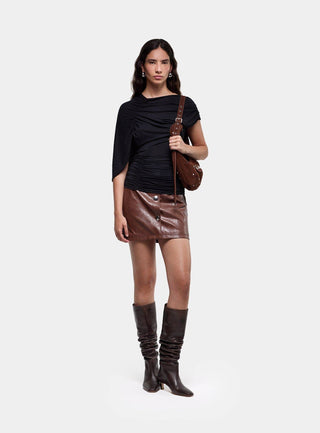  Laagam Aeris Black Draped Top