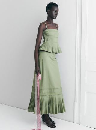 Laagam Leah Khaki Midi Skirt