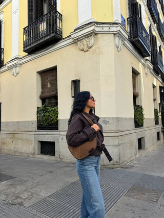  Mas1 Saco Suede Bag Camel