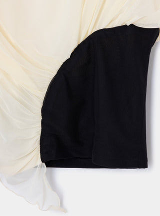  Laagam Gemini Ecru Draped Top