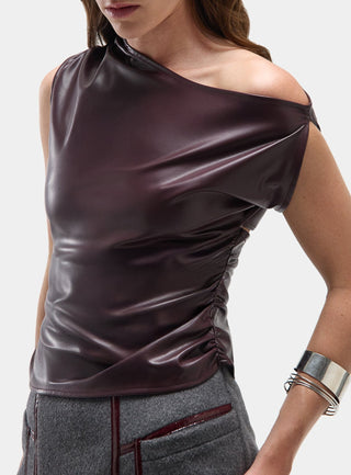  Laagam Ivone Plum Asymmetric Top