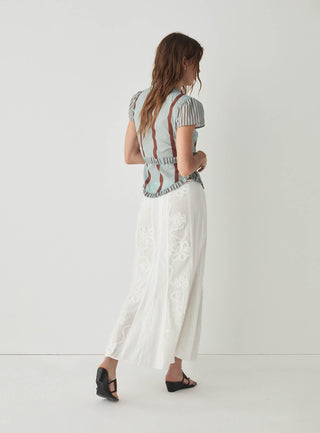  Laagam Lila White Midi Skirt