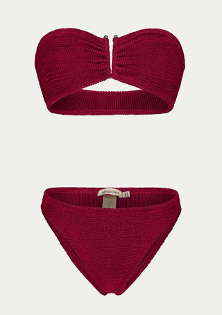 PARAMIDONNA Frida Burgundy Two-piece Swimsuit