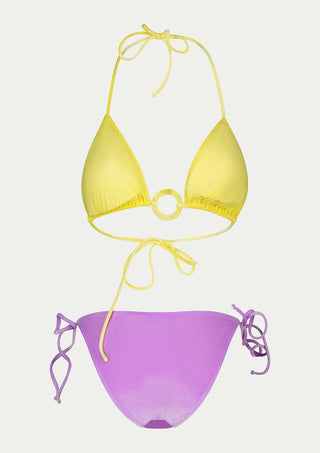  PARAMIDONNA Kelly Velvet Violet/lemon Two-piece Swimsuit