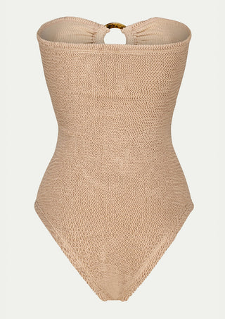  PARAMIDONNA Rene Beige Mat One-piece Swimsuit