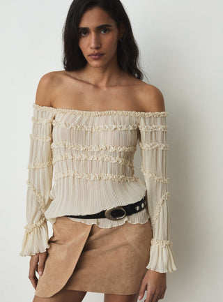  Laagam Luana Taupe Short Skirt