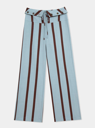  Laagam Tashi Turquoise Striped Flow Pants
