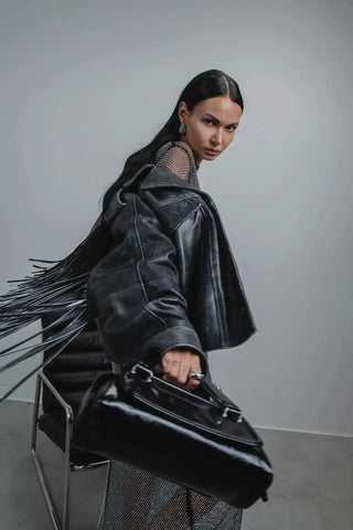  Gestuz Gzjaggy Black Leather Jacket
