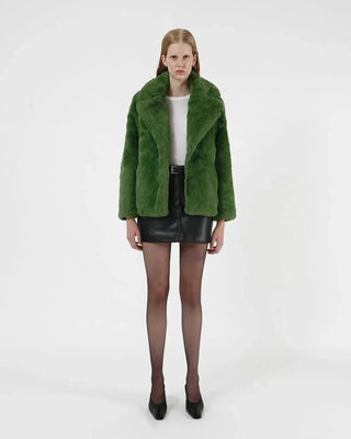 Apparis Fur Jacket Milly Moss Green