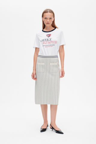  Baum und Pferdgarten Celie Creme Navy Stripe Skirt
