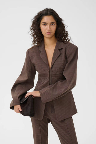 Gestuz Blazer Gzlamia Slate Black Herringbone Check