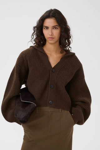 Gestuz Cardigan Gzkamina Slate Black / Brown