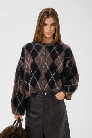 Gestuz Cardigan Gzsida Black/Chestnut/Ivory / Multi Color