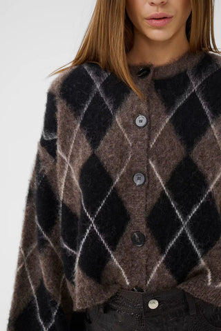 Gestuz Cardigan Gzsida Black/Chestnut/Ivory / Multi Color