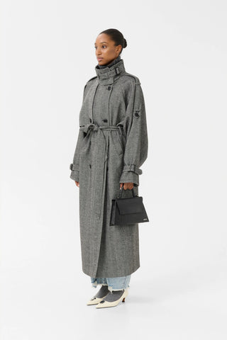 Gestuz Coat Gzavic Herringbone Black/Grey