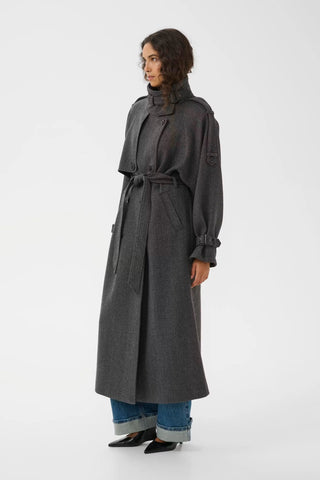 Gestuz Coat Gzavic Herringbone Black/Grey