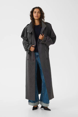 Gestuz Coat Gzavic Herringbone Black/Grey