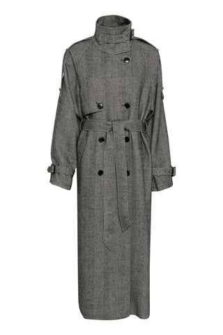 Gestuz Coat Gzavic Herringbone Black/Grey