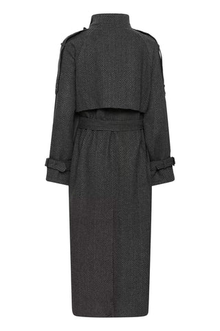 Gestuz Coat Gzavic Herringbone Black/Grey