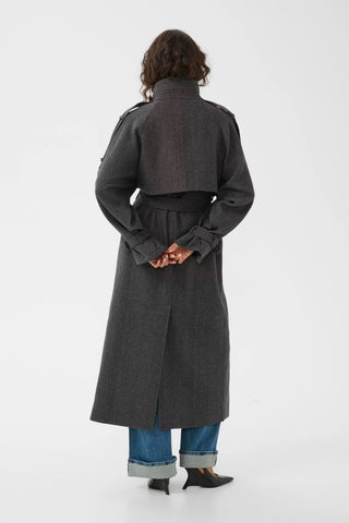 Gestuz Coat Gzavic Herringbone Black/Grey