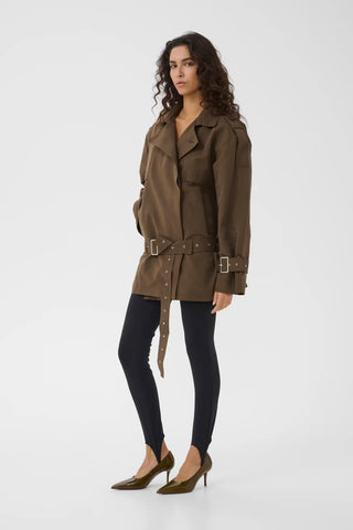 Gestuz Coat Gzcherally Slate Black / Brown