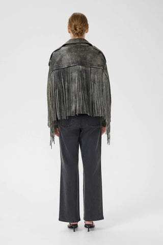  Gestuz Gzjaggy Black Leather Jacket