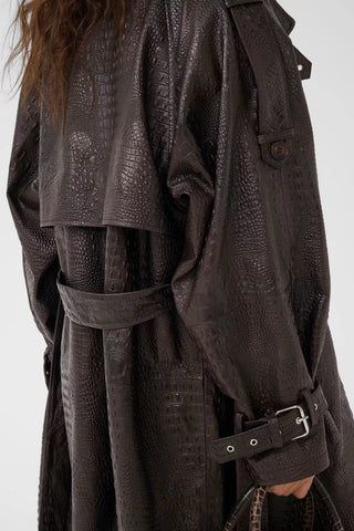 Gestuz Jacket Gzcroline Ganache Croco / Brown