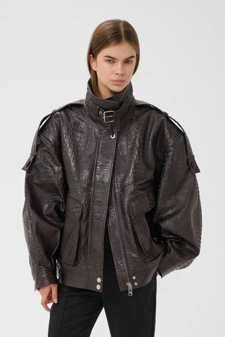 Gestuz Jacket Gztori Ganache Croco / Brown