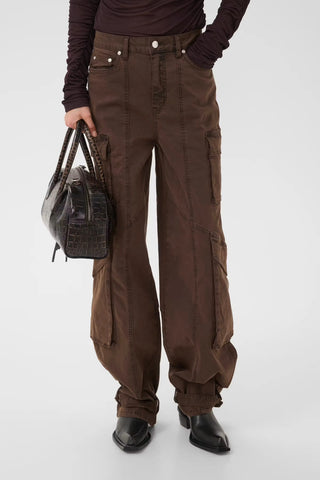 Gestuz Pants Gzcargi Slate Black / Brown
