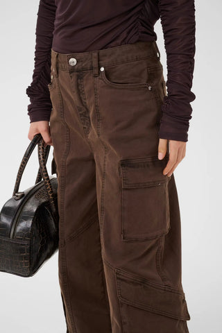 Gestuz Pants Gzcargi Slate Black / Brown