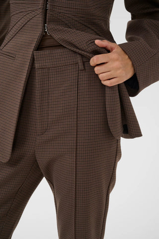 Gestuz Pants Gzlamia Slate Black Herringbone Check
