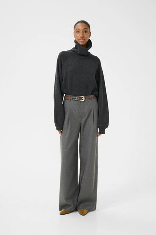 Gestuz Pants Gzpaula Dark Grey Melange